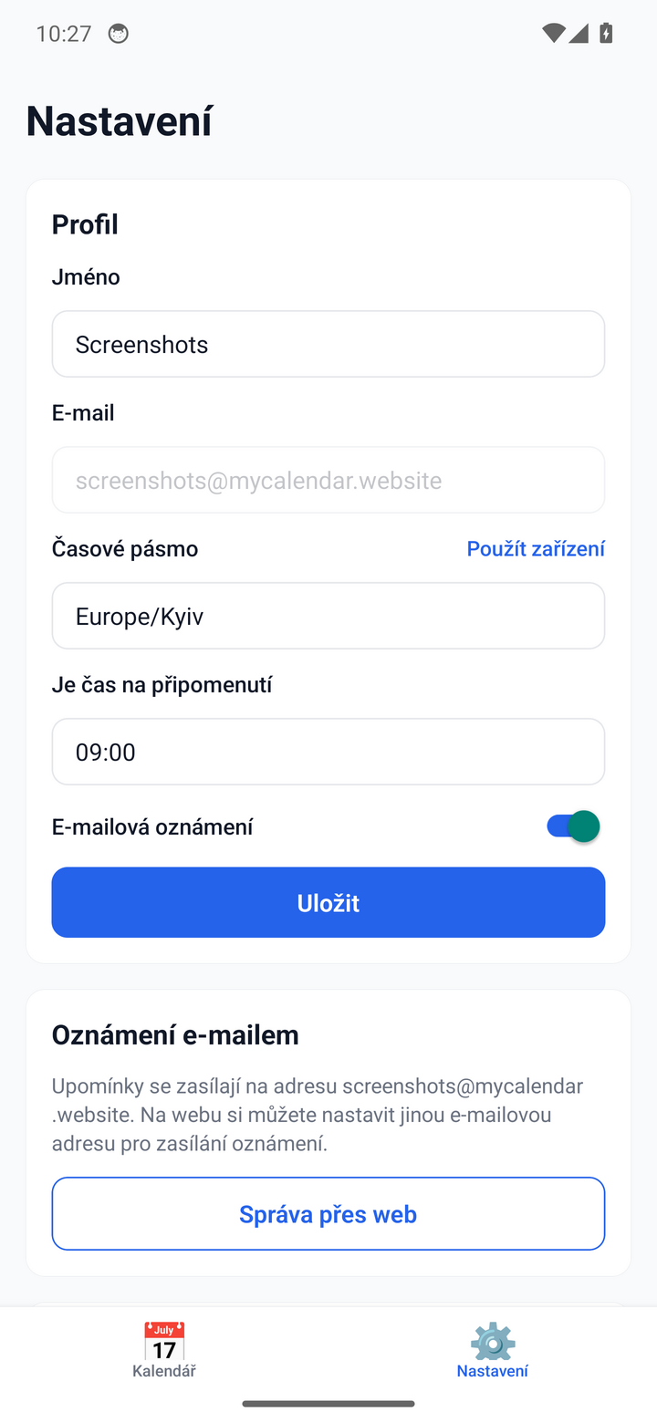 Your profile and account settings