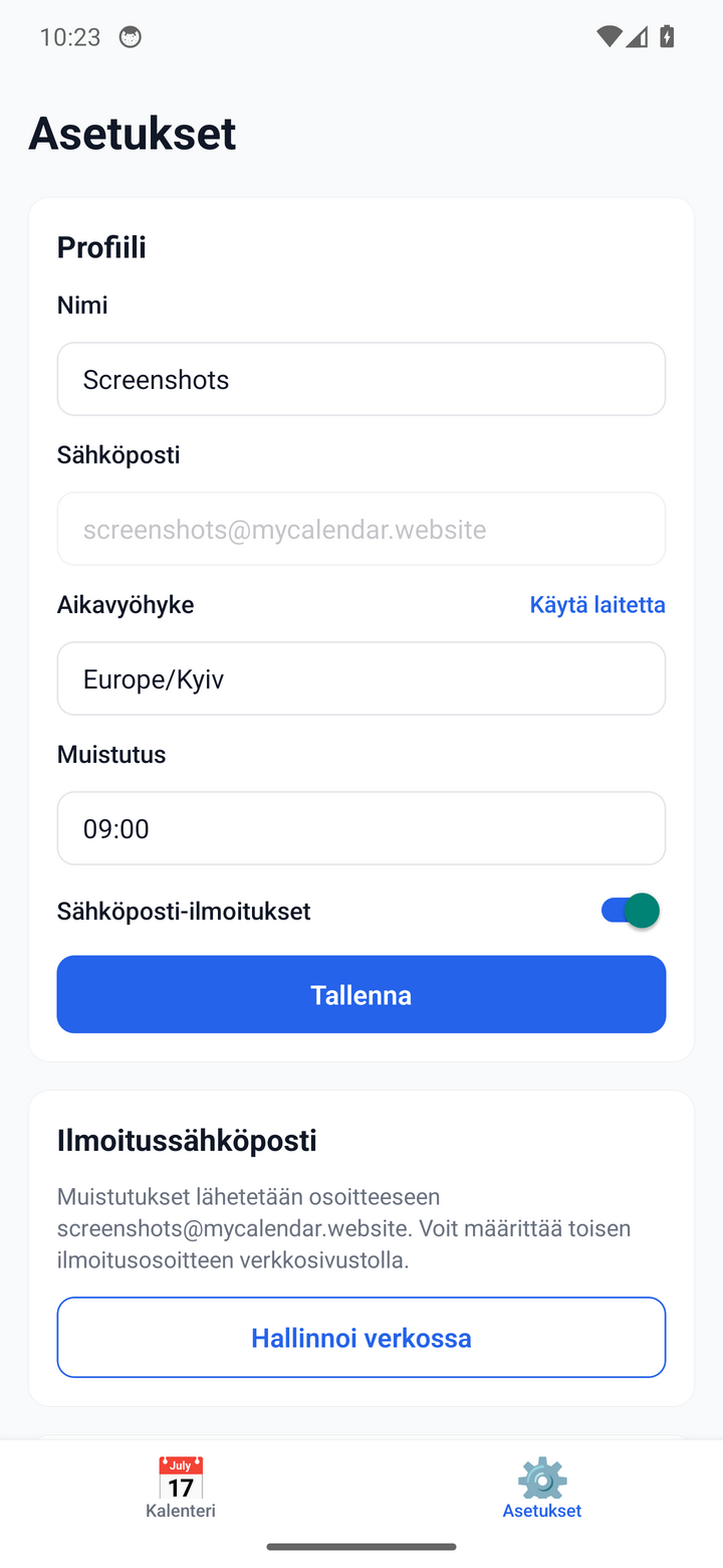 Your profile and account settings