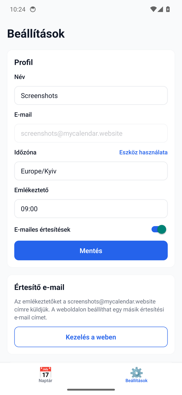 Your profile and account settings