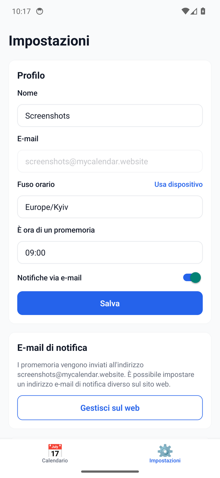 Your profile and account settings
