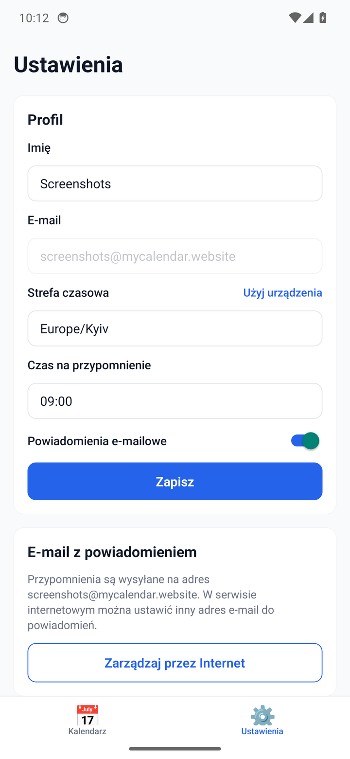 Your profile and account settings