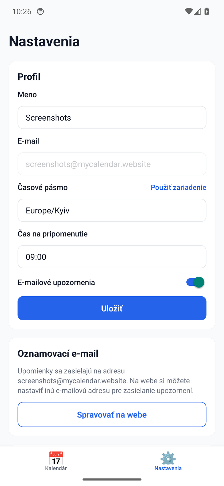 Your profile and account settings